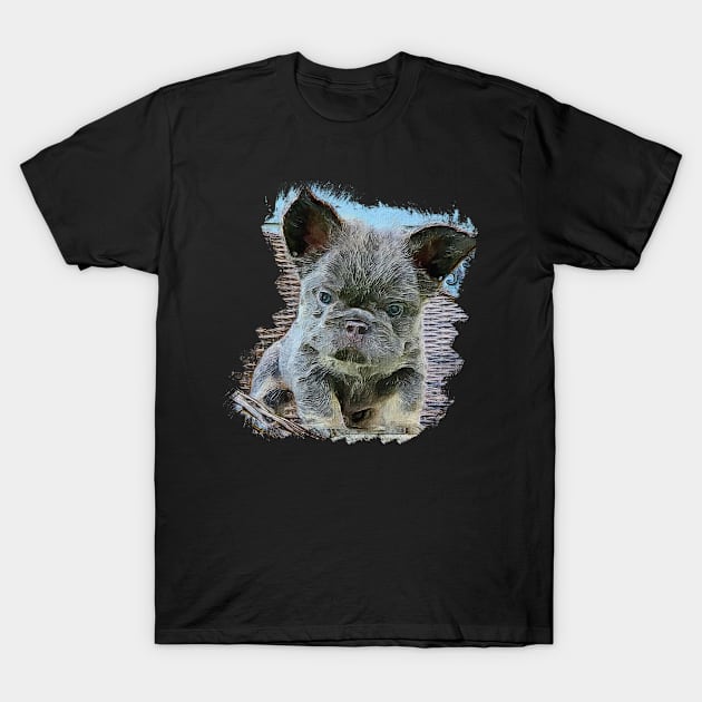 Cutie Frenchie Bulldog Puppy T-Shirt by Leon Star Shop